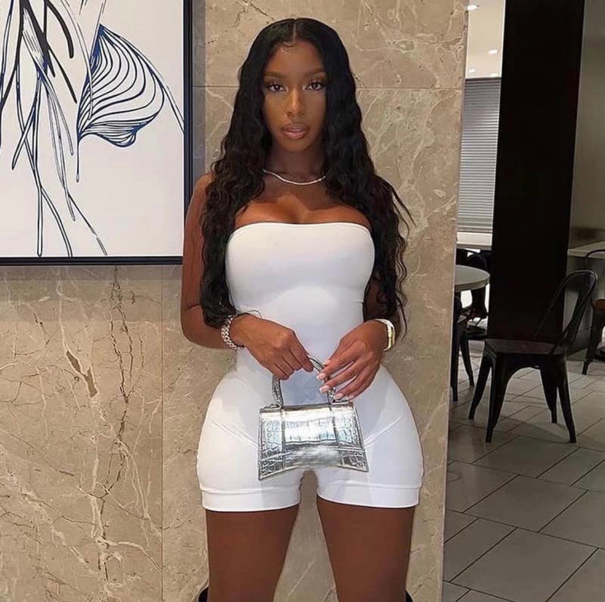 Behind My Back Romper - White