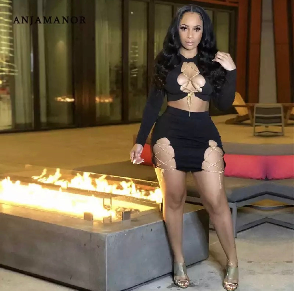 Two Piece Chain Me Down Set